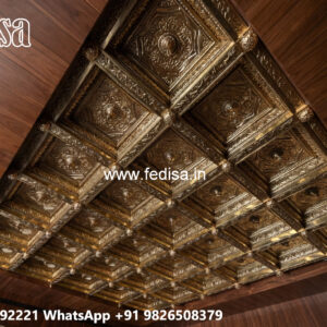 Wooden Ceiling Design Pop Design Round Shape No-6273