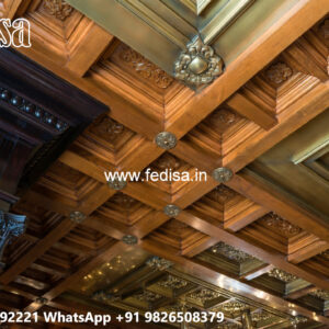 Wooden Ceiling Design Pop Brick Wall Design No-6296