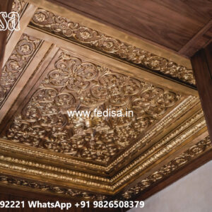 Wooden Ceiling Design Pop Minus Plus Design For Hall No-6311