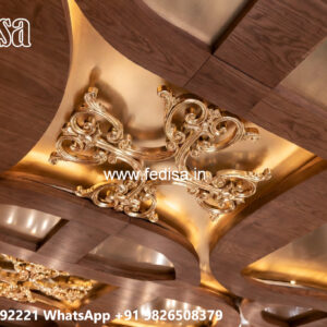 Wooden Ceiling Design Fall Ceiling Round Design No-6383
