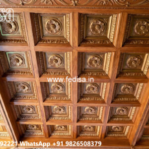 Wooden Ceiling Design Simple Pop Light Design No-6396