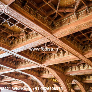 Wooden Ceiling Design Pop Hall Design 2 Fan No-6411