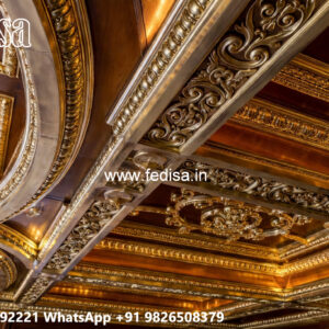 Wooden Ceiling Design Readymade Pop Cornice No-6451