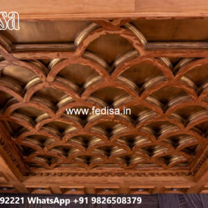 Wooden Ceiling Design Flower Pop Ceiling Design No-6475