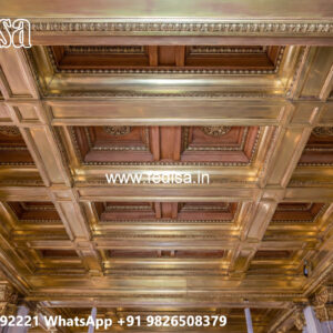 Wooden Ceiling Design Pop False Ceiling Hall No-6479