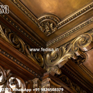 Wooden Ceiling Design Plus Minus Pop Design With Color No-6638