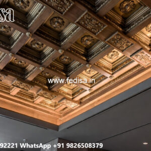 Wooden Ceiling Design Cement Pop Design No-6697
