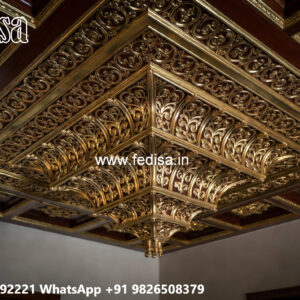 Wooden Ceiling Design Attractive 2 Fan Pop Design For Hall No-6731