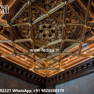 Wooden Ceiling Design Cornice Ceiling Design No-6742