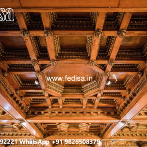 Wooden Ceiling Design Drawing Room False Ceiling No-6764