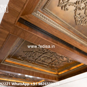 Wooden Ceiling Design False Ceiling Design For Bedroom With Fan No-6799