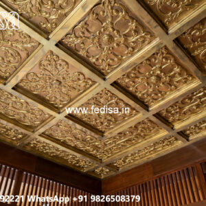 Wooden Ceiling Design Dining Room False Ceiling No-6834