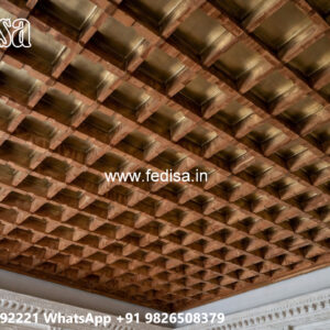 Wooden Ceiling Design Pop Plus Minus Design For Lobby No-6902