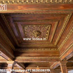 Wooden Ceiling Design Square Pop Design No-6934