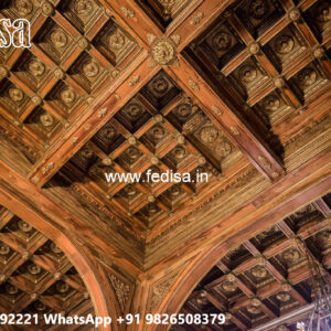 Wooden Ceiling Design Simple Pop Design For Hall With Two Fans No-6950