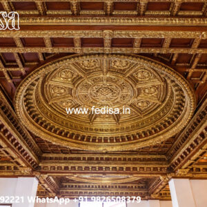Wooden Ceiling Design Pop Design With Color No-6977