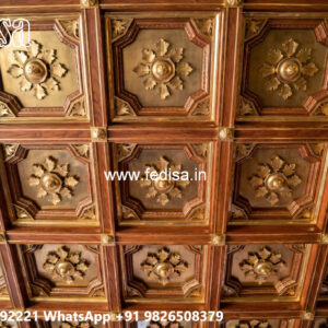 Wooden Ceiling Design Corner Pop Design No-7035