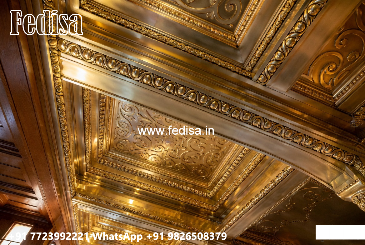 Wooden Ceiling Design Gypsum Cornice Design No-7134