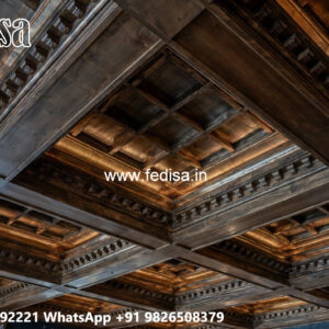 Wooden Ceiling Design Pop Jali Design No-7137