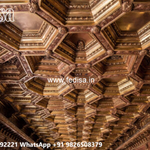 Wooden Ceiling Design Pop Design For Bedroom With Fan No-7199