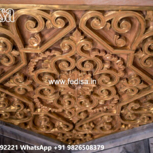 Wooden Ceiling Design Pop Design For Office Cabin No-7205