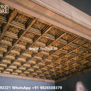 Wooden Ceiling Design False Ceiling For Bedroom With Fan No-7232