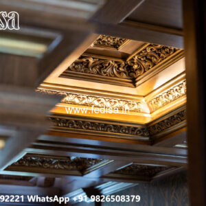 Wooden Ceiling Design Front Balcony False Ceiling Design No-7275