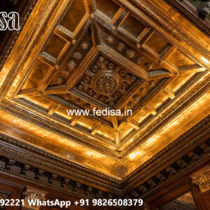 Wooden Ceiling Design False Ceiling Design With Two Fans No-7285