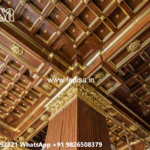 Wooden Ceiling Design L Shape Hall Ceiling Design No-7433
