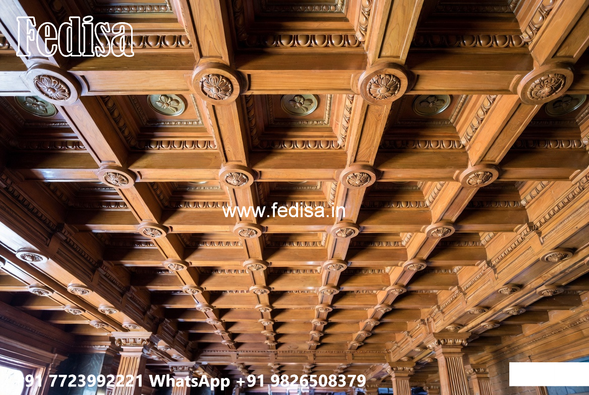 Wooden Ceiling Design False Ceiling Glass Design No-7456