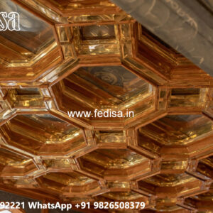 Wooden Ceiling Design Pop Design Plus Minus For Lobby No-7457