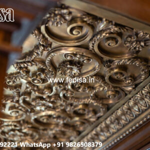 Wooden Ceiling Design Fan Box Pop Design No-7470