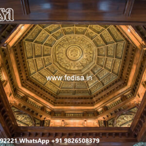 Wooden Ceiling Design Room Fan Design No-7489