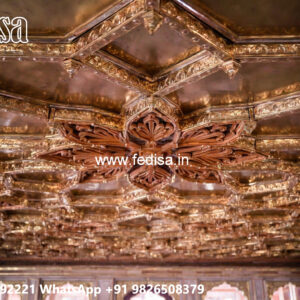 Wooden Ceiling Design Pop Ceiling Flower Design No-7549