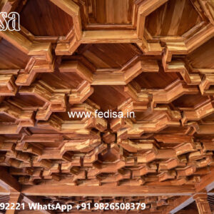Wooden Ceiling Design Heart Shape Pop Design No-7571