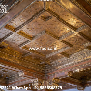 Wooden Ceiling Design Pop Plaster Design No-7689