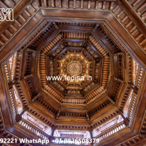 Wooden Ceiling Design Balcony Pop Plus Minus Design No-7744