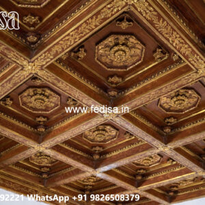 Wooden Ceiling Design Flower Ceiling Cement Plaster Design No-7851