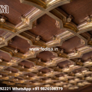 Wooden Ceiling Design New Plus Minus Pop Design No-7886