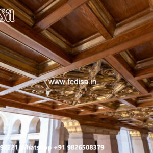 Wooden Ceiling Design Pop Design For Lobby Plus Minus No-7895