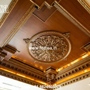Wooden Ceiling Design Gypsum Border Design No-7936