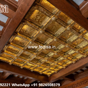 Wooden Ceiling Design Pop Design 2 Fan No-7998