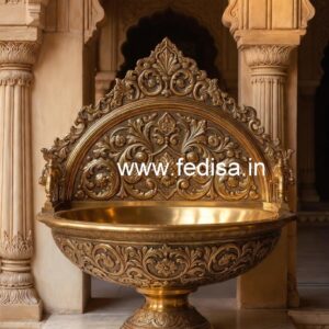 Luxury Bathroom Decor with Brass Wash Basin Designs No-008