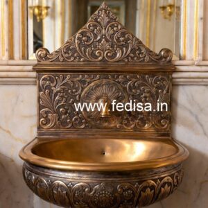 Elegant Bathroom Styling with Brass Wash Basin No-016