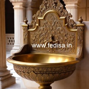 Beautiful Brass Wash Basin Design for Dream Bathrooms No-020