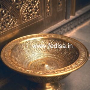 Traditional Brass Wash Basin for Royal Bathroom Decor No-022