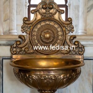 Brass Wash Basin Ideas for Marble Bathrooms No-042