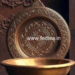 Brass Wash Basin Design with Luxury Marble Vanity No-069
