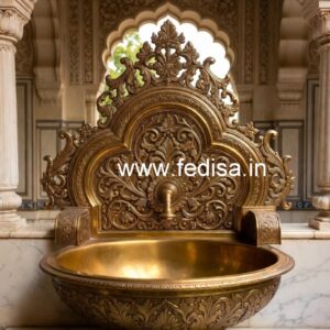 Brass Wash Basin Decor Ideas for Small Bathrooms No-106