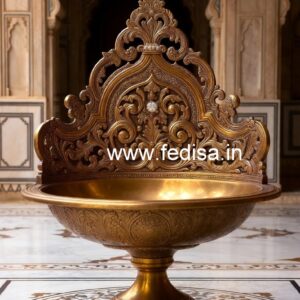 Brass Wash Basin with Artistic Carving Designs No-110